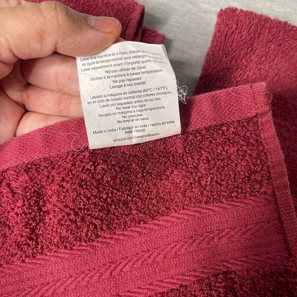 Amazon Basics 16” x 26” Cotton Hand & Face Towels 6 PCS. Set